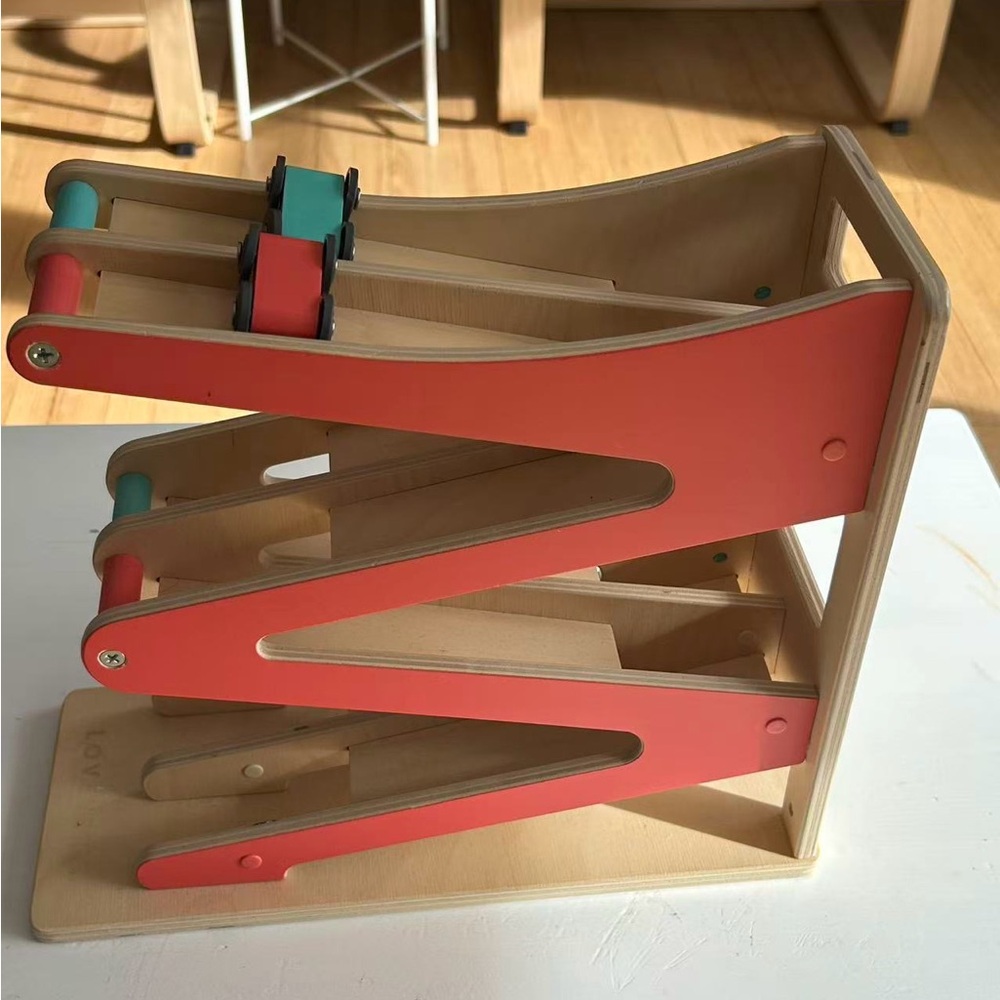 Wooden Zigzag Car Track for Kids